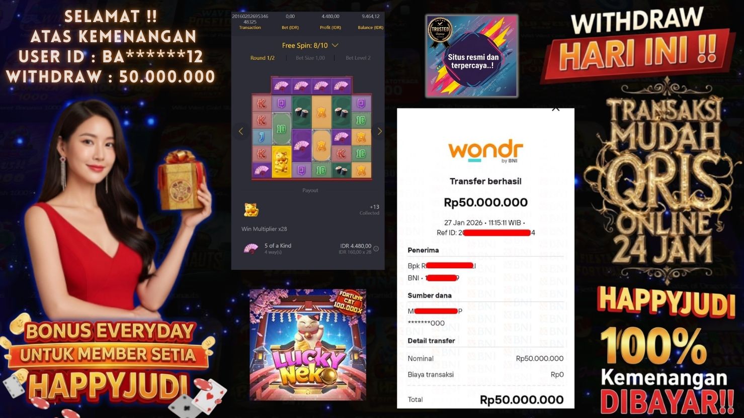 HAPPYJUDI JACKPOT SLOT LUCKY NEKO